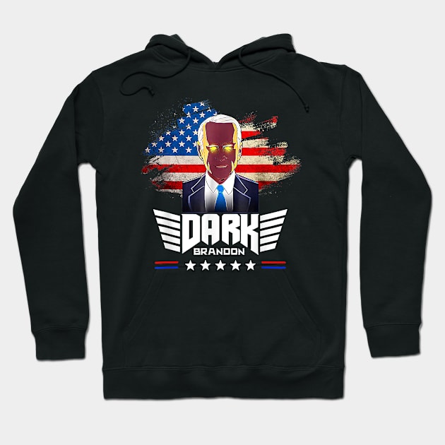 Dark Brandon funny Political America flag Hoodie by patelmillie51